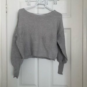 GARAGE boat neck grey sweater